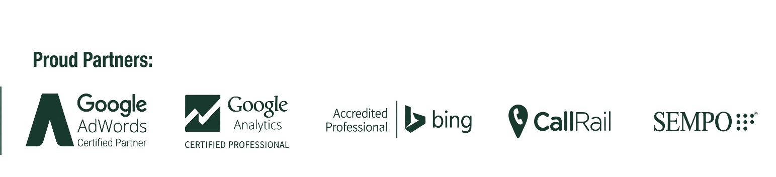 Partners include Google Ads, Google Analytics, Bing, CallRail and SEMPO